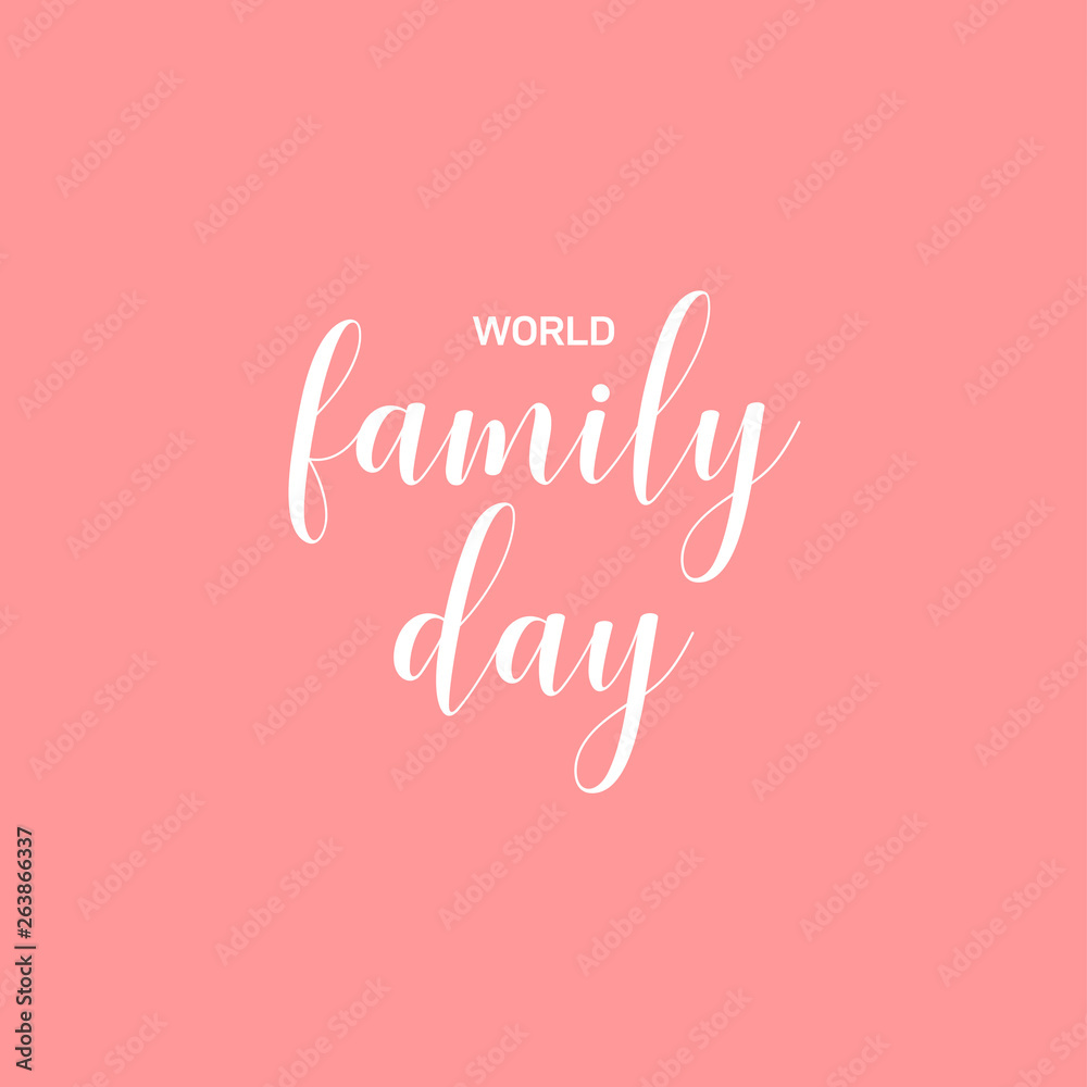 Happy World Family Day Vector Design Template