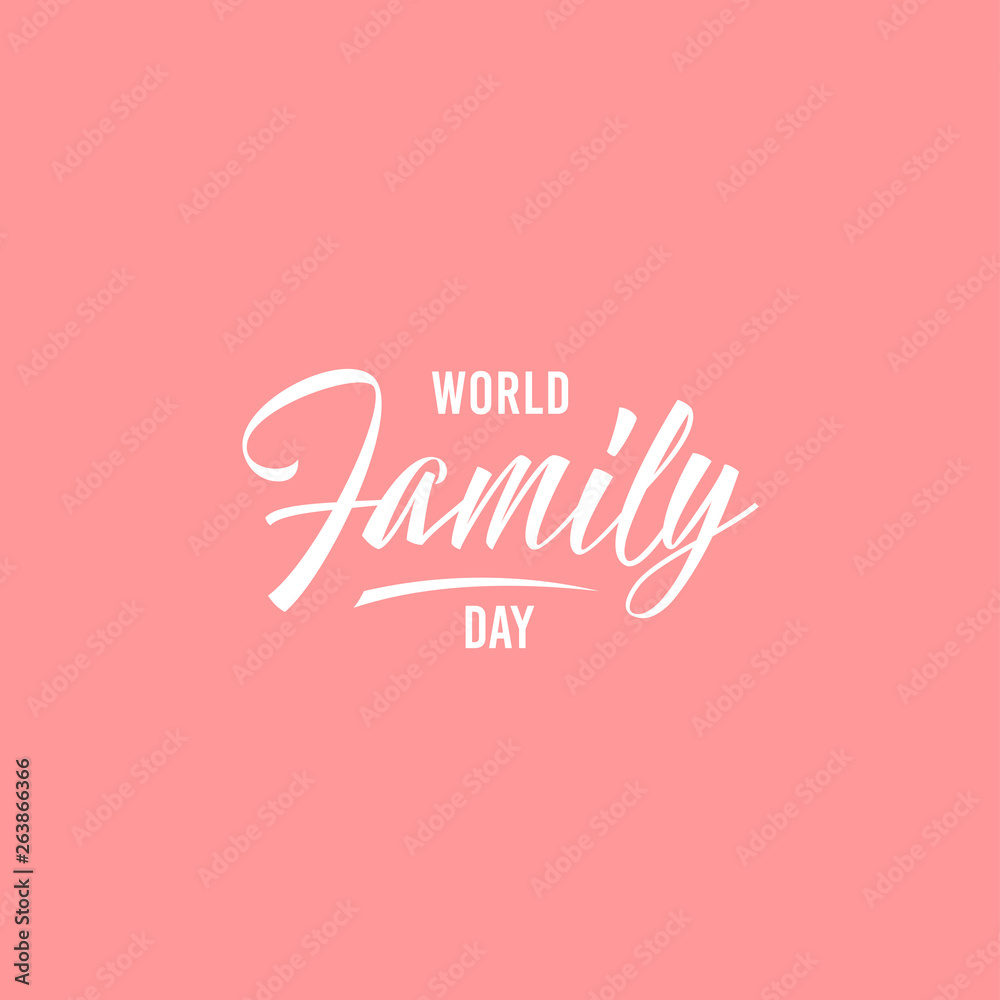 Happy World Family Day Vector Design Template