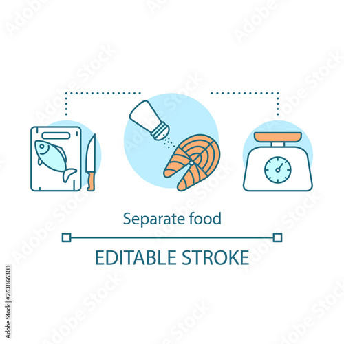 Separate food concept icon