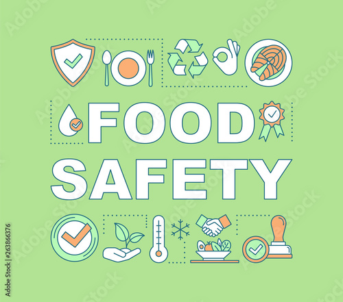 Food safety word concepts banner