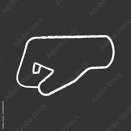 Left fist emoji chalk icon