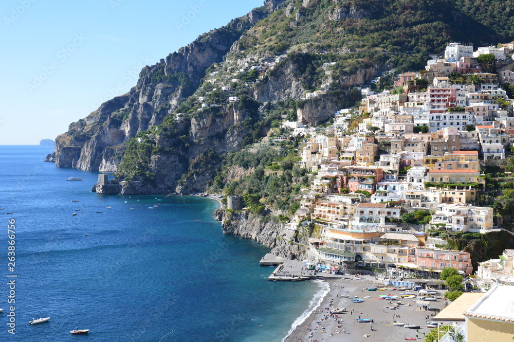 The town of Positano on the Amalfi coast