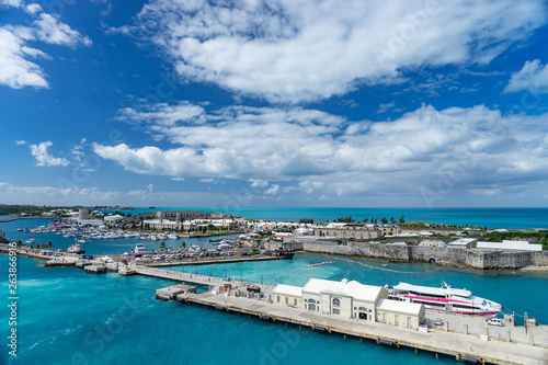 View of the cruise port in KINGS WHARF, BERMUDA © Hladchenko Viktor