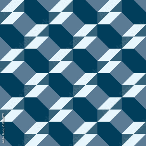 Decorative pattern for the background, tile and textiles. It is assembled from modular parts. Vector. Seamless.