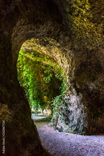 From Inside a Cave Looking out in Southern Italy