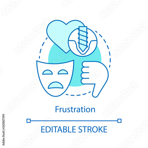 Frustration concept icon