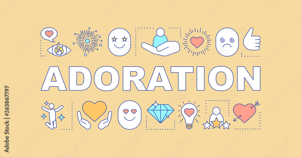 Adoration word concepts banner Adoration word concepts banner