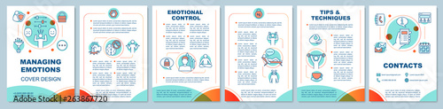 Managing emotions brochure template layout
