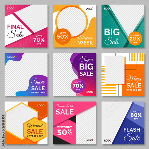 Fashion sale for social media post template. Vol.11