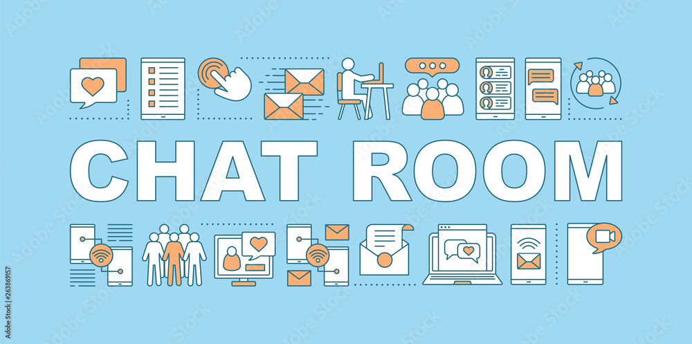 Chat room word concepts banner Chat room word concepts banner
