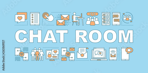 Chat room word concepts banner