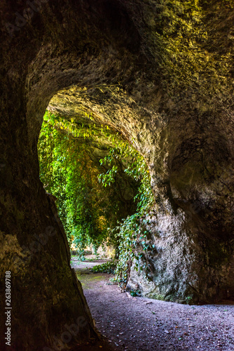 From Inside a Cave Looking out in Southern Italy