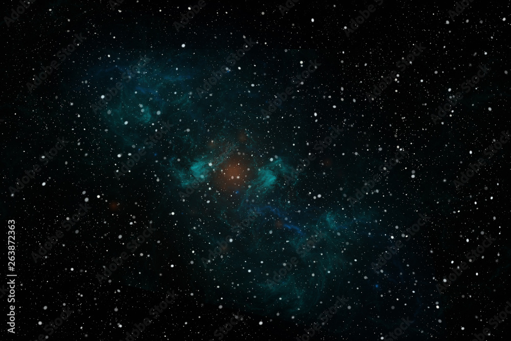 Fototapeta premium Vibrant night sky with stars and nebula