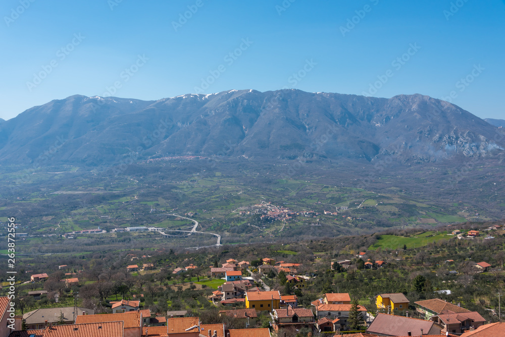 View from an Ancient Medieval Village in Southern Italy