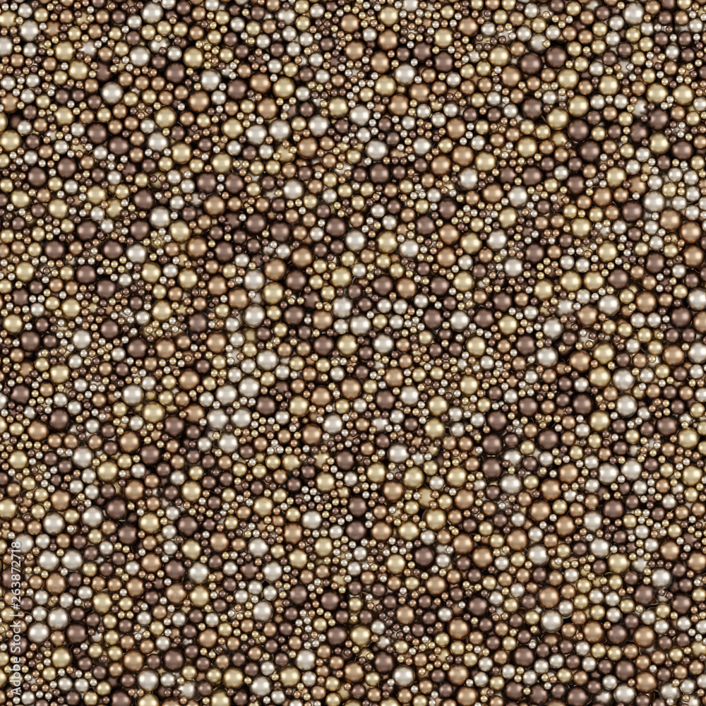Beige Colors Wrapping Paper Pattern, Illustration With Brushed Metallic Balls 3D Render, Orthographic Camera .. Beige Colors Wrapping Paper Pattern, Illustration With Brushed Metallic Balls 3D Render, Orthographic Camera ..