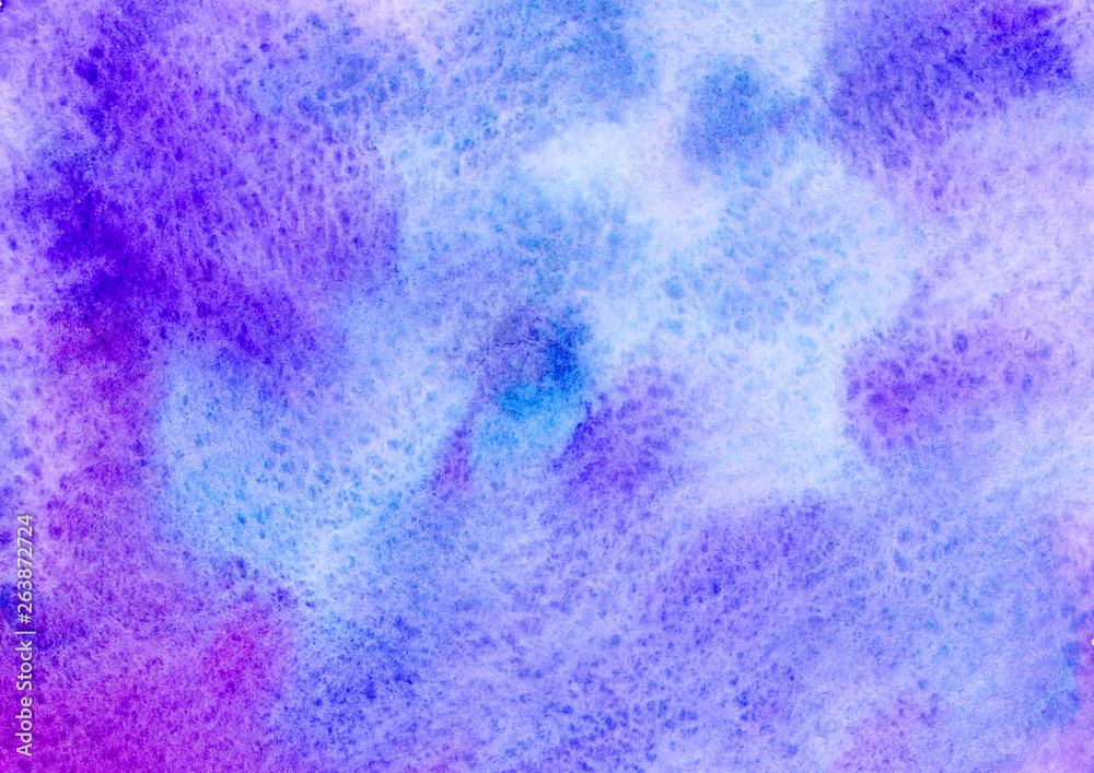 Abstract watercolor purple texture. Background. Hand drawn illustration.