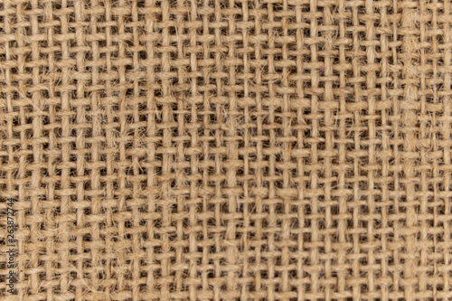 Burlap woven texture seamless. jute background close up macro