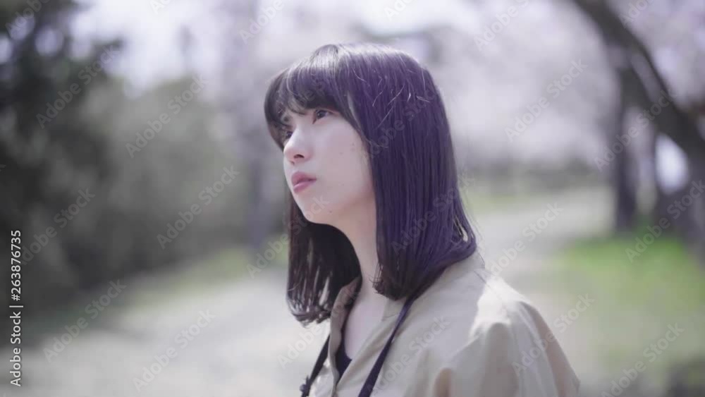 桜とカメラ女子 桜とカメラ女子