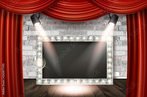 Silver frame in cinematic style