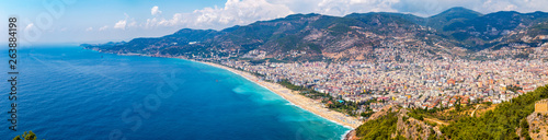 фотографія Western Alanya, Tyrkey panorama in high resolution observed from a Fortress of A