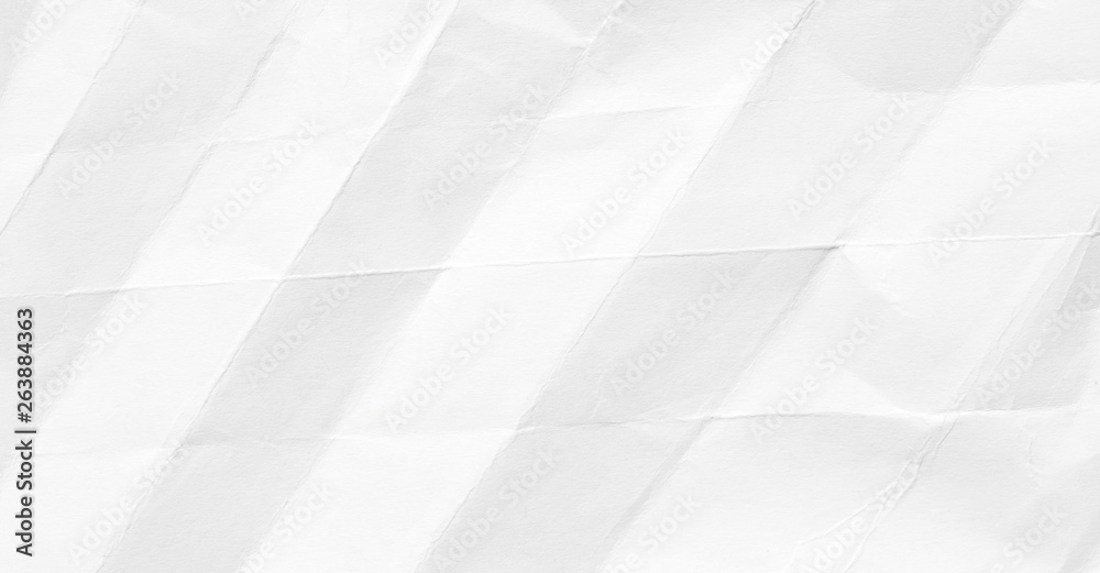 The background is white with an old surface, with cracks and kinks. 3d texture of paper in retro style, crumple. The background is white with an old surface, with cracks and kinks. 3d texture of paper in retro style, crumple.