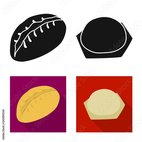 Vector illustration of products  and cooking logo. Set of products  and appetizer vector icon for stock.