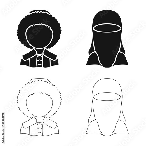 Isolated object of imitator and resident sign. Collection of imitator and culture vector icon for stock.