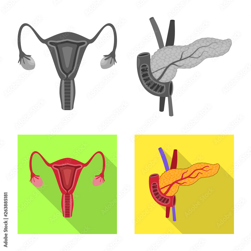 Obraz premium Isolated object of biology and scientific symbol. Collection of biology and laboratory stock vector illustration.