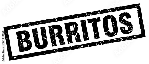 square grunge black burritos stamp