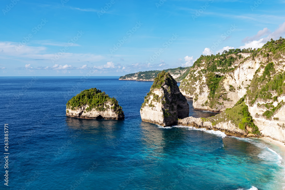 View of Diamond beach in Nusa Penida island, Bali Indonesia. View of Diamond beach in Nusa Penida island, Bali Indonesia.