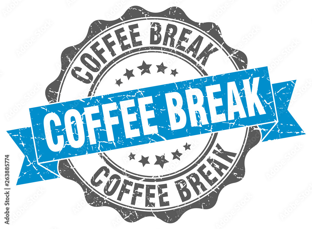 Fototapeta premium coffee break stamp. sign. seal