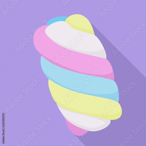 Marshmallow icon. Flat illustration of marshmallow vector icon for web design