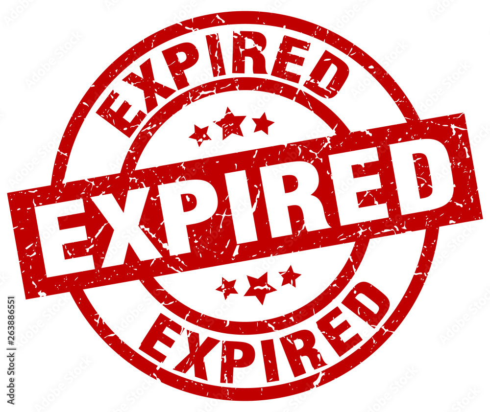 expired round red grunge stamp