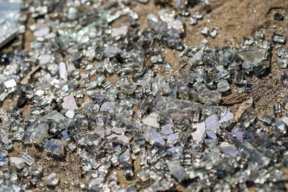 broken glass on the ground broken glass on the ground