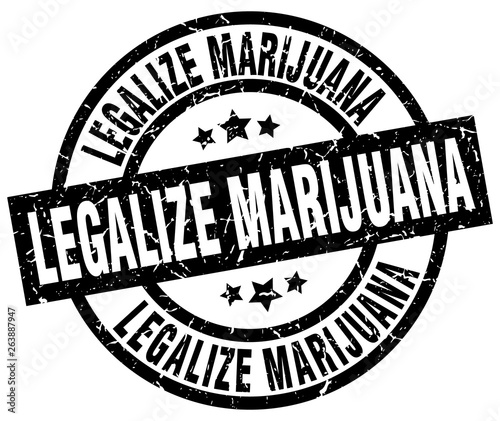 legalize marijuana round grunge black stamp