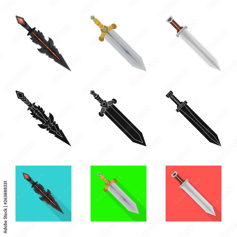 Vector illustration of game and armor symbol. Set of game and blade stock vector illustration. Vector illustration of game and armor symbol. Set of game and blade stock vector illustration.