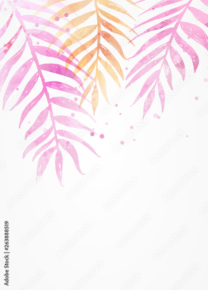 Tropical abstract background with palm leaves Tropical abstract background with palm leaves