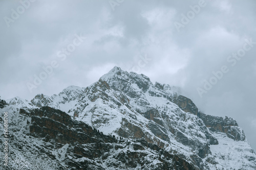 Clouds over the mountains in winter. Cortina d’Ampezzo Italy © mO5k