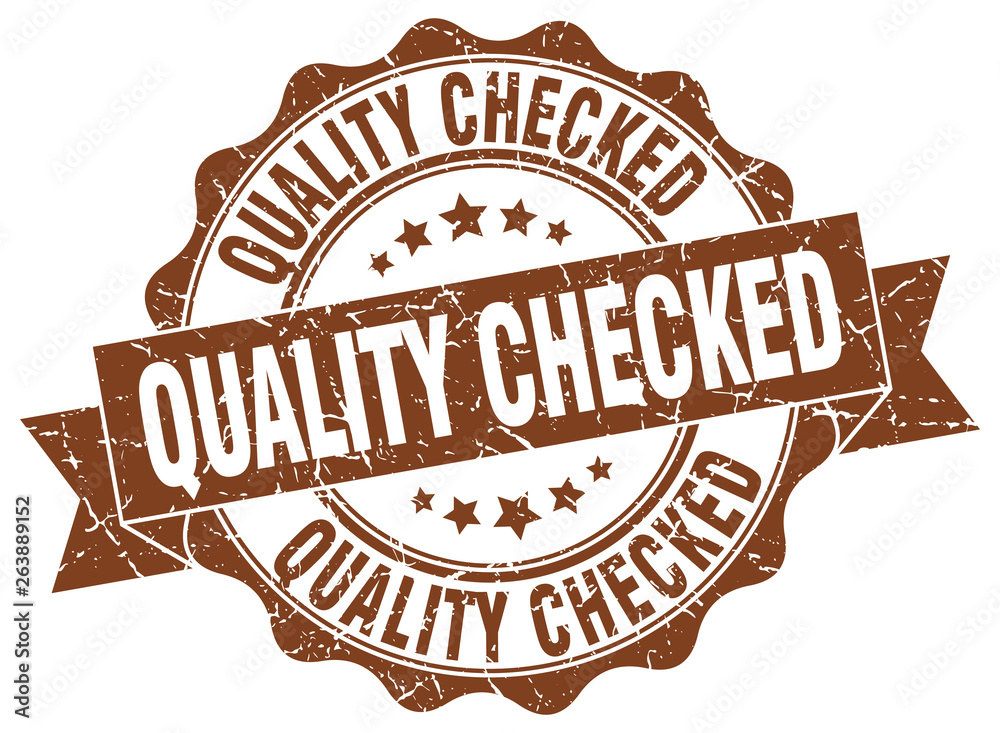Obraz premium quality checked stamp. sign. seal