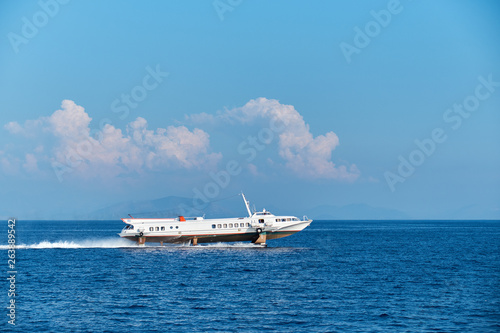 beautiful view of hydrofoil in the Ionian Sea