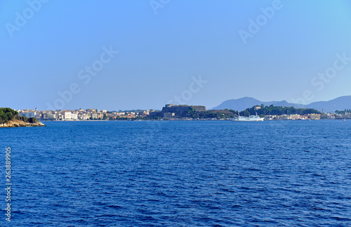 View from the Ionian Sea in Corfu Town, Greece © badahos