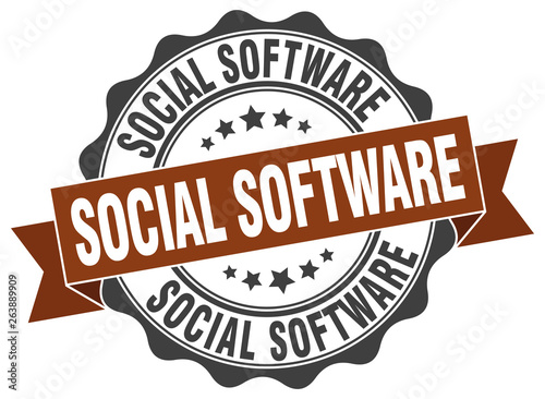 social software stamp. sign. seal