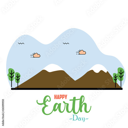 Happy Earth Day Vector Template Design Illustration