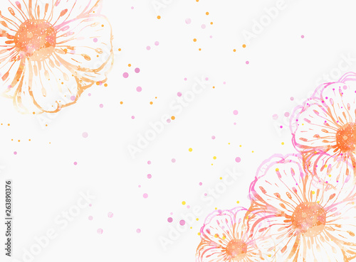 Background with abstract florals