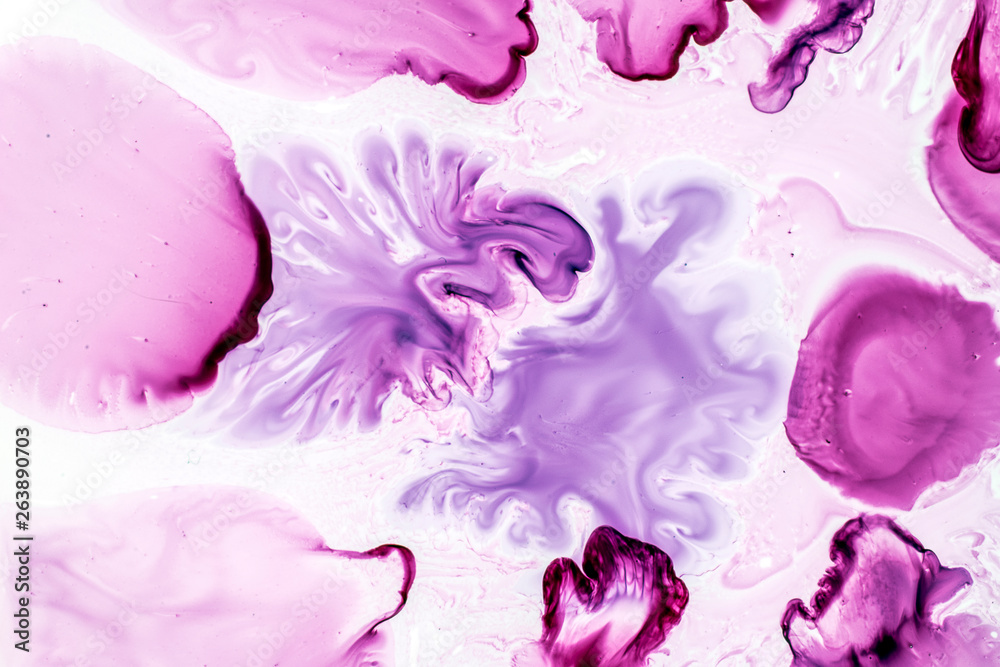 Obraz premium Background of red ink waves