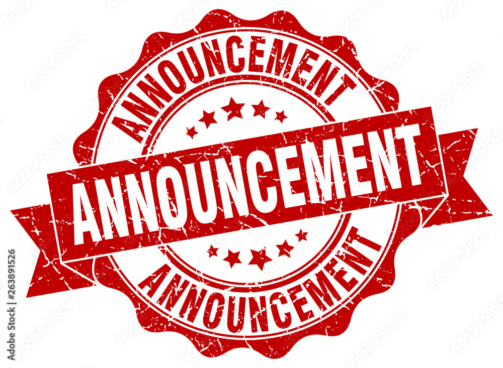 Obraz premium announcement stamp. sign. seal
