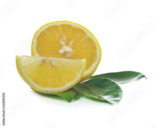 Lemons isolated on white background.