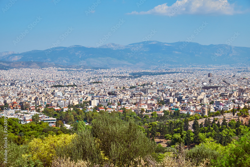 Nice view of the beautiful Athens from the mountain Nice view of the beautiful Athens from the mountain