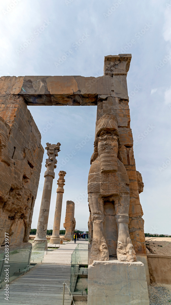 Gate of All Nations in Persepolis. Persepolis, an ancient ceremonial capital of Persian Empire, in modern Iran