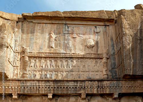 Tomb of Persian King, the Artaxerxes II. Persepolis, an ancient ceremonial capital of Persian Empire, in modern Iran